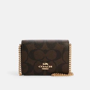 Coach mini wallet on chain